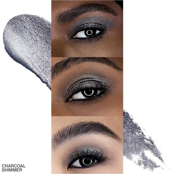 SMASHBOX NIB Always On Shimmer Primer Infused Cream Shadow In Charcoal Shimmer - Picture 3 of 9